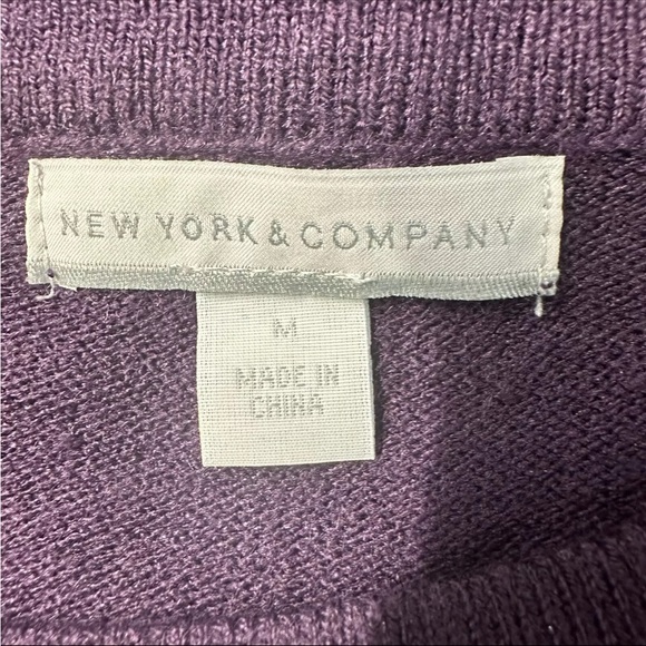 New York Company Sweater 3/4 Sleeve Crew Neck Knit Grommet Side - Picture 4 of 7